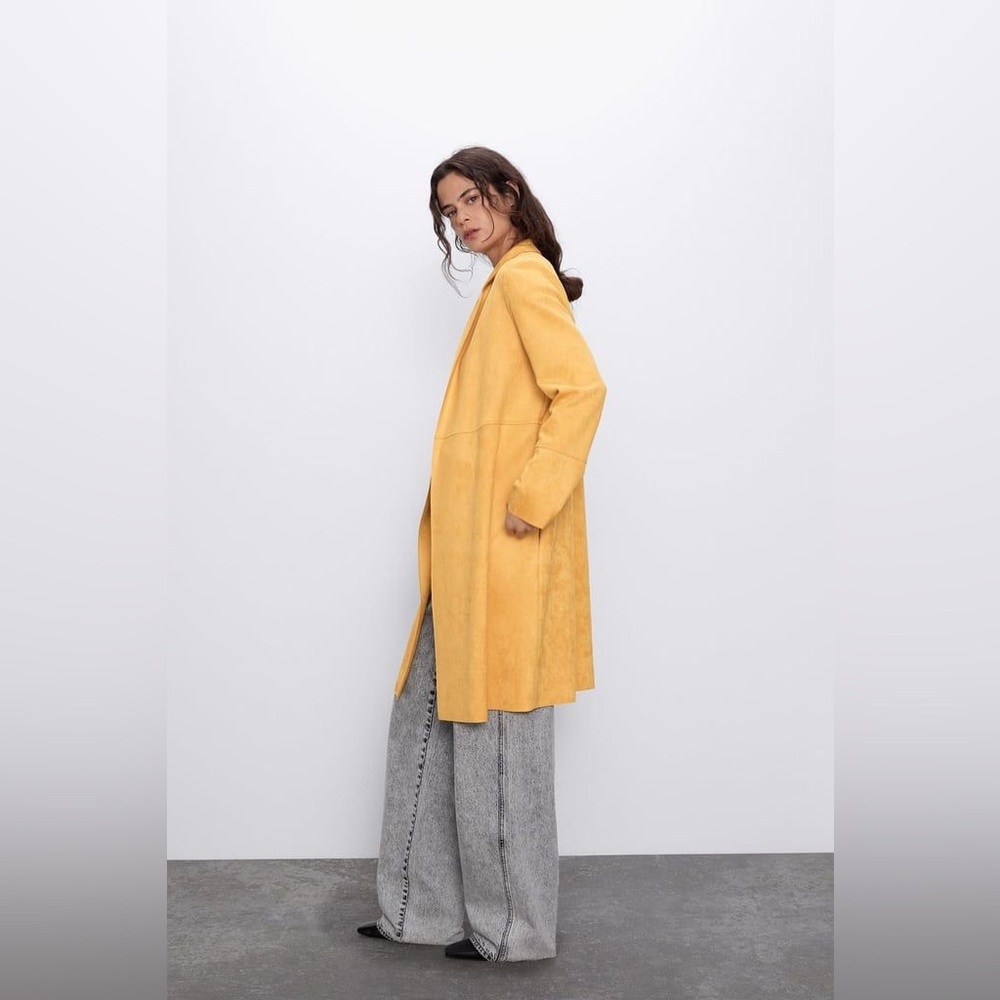 ZARA Yellow Suede Jacket